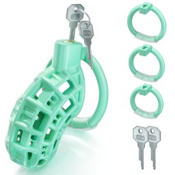 SuperLove Lightweight Chastity Cock Cage Green