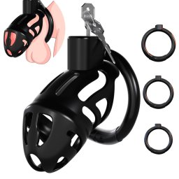 SuperLove Lightweight Chastity Cock Cage Black