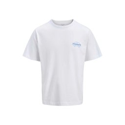 JACK & JONES T-Shirt Jornantucket Script Chest 12290859 11-0601 TCX bright white
