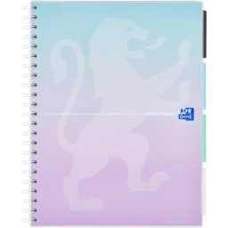 Caiet Organizator Oxford Project Book, A4 80 File, Hartie Optik 90 g / mp, Scribzee, Matematica, Gradient Pastel