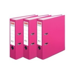 Biblioraft A4 8 cm, PP Roz, Herlitz