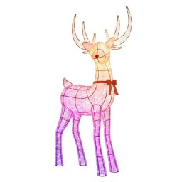 Decoratiune luminoasa Twinkly 3D Red Nose Stag | 250 LED RGB+W, 125cm