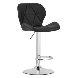 Scaun de bucatarie/bar, Artool, West, rotativ, piele ecologica, negru si argintiu, 46x48.5x90-111 cm GartenVIP DiyLine