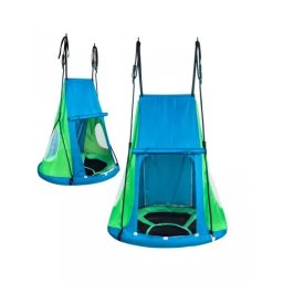 Spartan: Cort compatibil pentru leagăn tip cuib – 95 cm, albastru-verde
