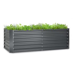 Blumfeldt High Grow Straight jardiniere înălțată 180 x 60 x 90 cm, 970 l, oțel galvanizat (GDMB4)