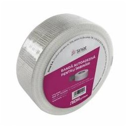 Banda autoadeziva pentru finisarea rosturilor dintre placile de gips carton din plasa de fibra de sticla