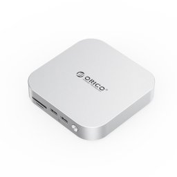 Stație de andocare Orico MiniLink 9-în-1 cu compartiment pentru hard disk SSD M.2 - Argintiu