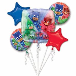 Buchet cu heliu baloane folie Eroi in Pijama