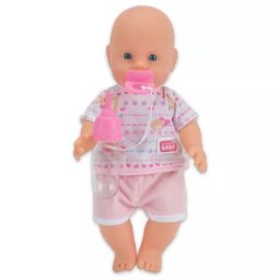 New Born Baby: Păpuşă care face pipi - în haine roz