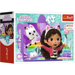 Trefl: Casa de păpuși a lui Gabi, joaca e mereu veselă cu Gabi - puzzle de 54 piese