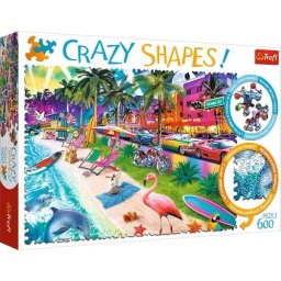 Puzzle Trefl Crazy Shapes: Plaja Miami - 600 piese