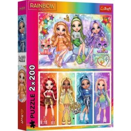 Trefl: Rainbow High, Păpușile curcubeului - Puzzle 2 în 1