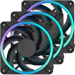 Kit Ventilatoare Momentum 12 RGB, RGB LED, 120 mm, Black, 3 bucati