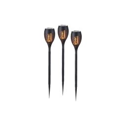 JUST LIGHT. 19106-18-3 - Set 3x LED lampă solară FACKEL LED/0,24W/1,2V negru