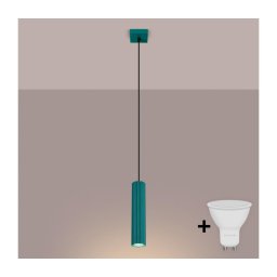 Brilagi - Lustră LED pe cablu CRESTO 1xGU10/10W/230V turcoaz