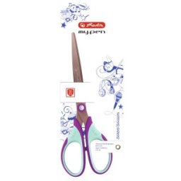 Foarfeca My Pen Varf Ascutit 18 cm, Lila / Menta, Blister