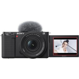 SONY ZV-E10 vlogkamera + E PZ 16-50 mm f/3.5-5.6 OSS obiectiv KIT negru