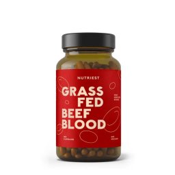 Fier HEME - Heme iron din Sange Liofilizat - Vita GrassFed - Nutriest - 180 capsule