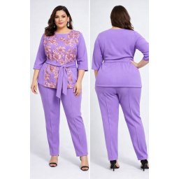 Compleu Elegant Bluza si Pantalon Glami Mov