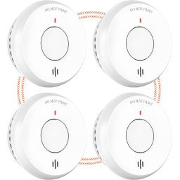 Detector Fum Fotoelectric Wireless cu Magnet , Certificat EN14604, Baterie 10 Ani, Alarma 85 dB, Vernetzbar (Vernetzbare) , Senzor Siguranta Casa