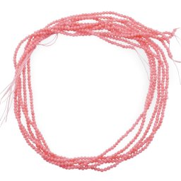 Sirag Coral roz sfere micro fatetate 2mm, 39cm