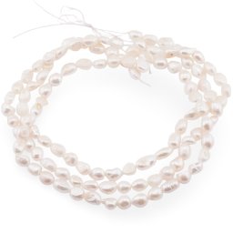 Sirag Perle de cultura albe neregulate 8-12mm, 35cm