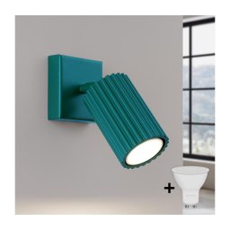 Brilagi - Aplica LED de perete cu spot CRESTO 1xGU10/10W/230V turcoaz