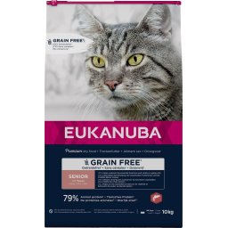 EUKANUBA Grain Free Senior 10 kg Hrana pisici senioare, cu somon