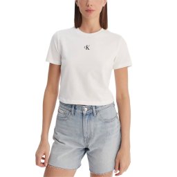 CALVIN KLEIN T-Shirt A - Ss Logo Cropped LV047AB213 YAF bright white