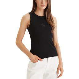 CALVIN KLEIN Top Sl Monogram Rib Tank LV047E200G UB1 black