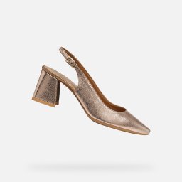 Pantofi cu toc roz pentru femei Geox Giselda