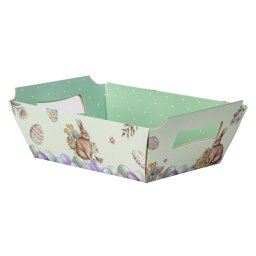 Cos cutie carton pliabila cu decor de Paste 25x18x7,5 cm