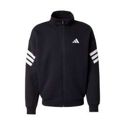 ADIDAS SPORTSWEAR Bluză cu fermoar sport negru / alb
