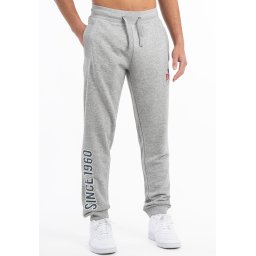 LONSDALE Pantaloni 'Virkie' bleumarin / gri amestecat / alb natural