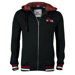 LONSDALE Hanorac 'Lancaster' roșu / negru / alb