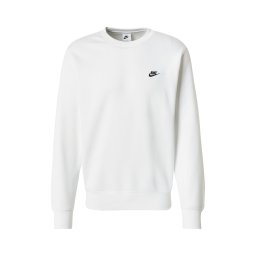 Nike Sportswear Bluză de molton 'CLUB' negru / alb