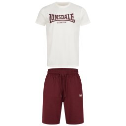 LONSDALE Trening ecru / roșu burgundy