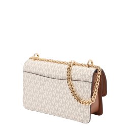 MICHAEL Michael Kors Geantă de umăr maro coniac / grej / alb murdar