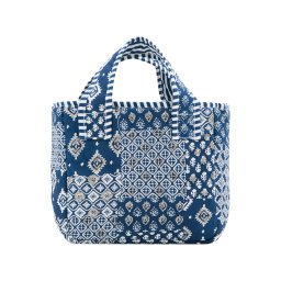MANGO KIDS Geantă 'BANDANA' bleumarin / alb