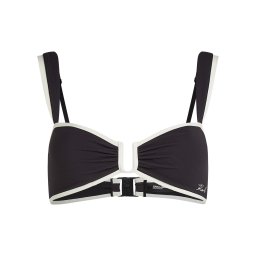 Karl Lagerfeld Sutien costum de baie 'Signatur' negru / alb