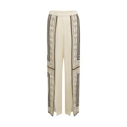 Karl Lagerfeld Pantaloni de pijama culoarea pielii / negru / alb murdar