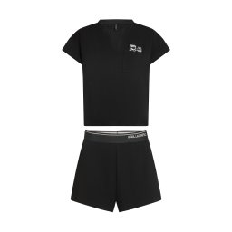 Karl Lagerfeld Pijama 'Ikon kurzes' negru