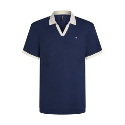 Karl Lagerfeld Tricou bleumarin / alb lână