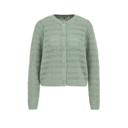 WE Fashion Geacă tricotată verde pastel