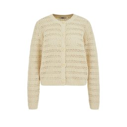 WE Fashion Geacă tricotată galben deschis