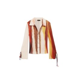 Desigual Bluză 'M. Christian Lacroix' maro / maro coniac / galben muștar / alb lână