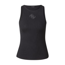 GUESS Top 'GUENDALINA' negru / argintiu