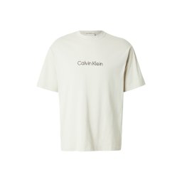 Calvin Klein Tricou gri metalic / alb murdar
