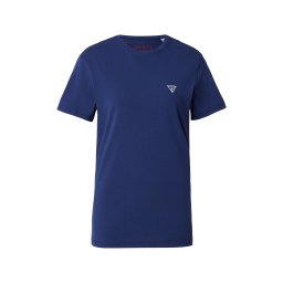 GUESS Tricou 'CALEB HERO' bleumarin / alb