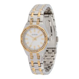 GUESS Ceas analogic 'Bejeweled' auriu / argintiu